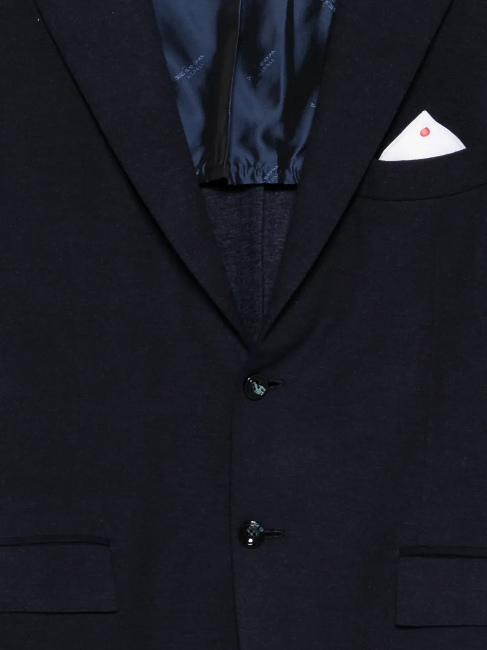 Kiton Jack met enkele rij knopen Blauw