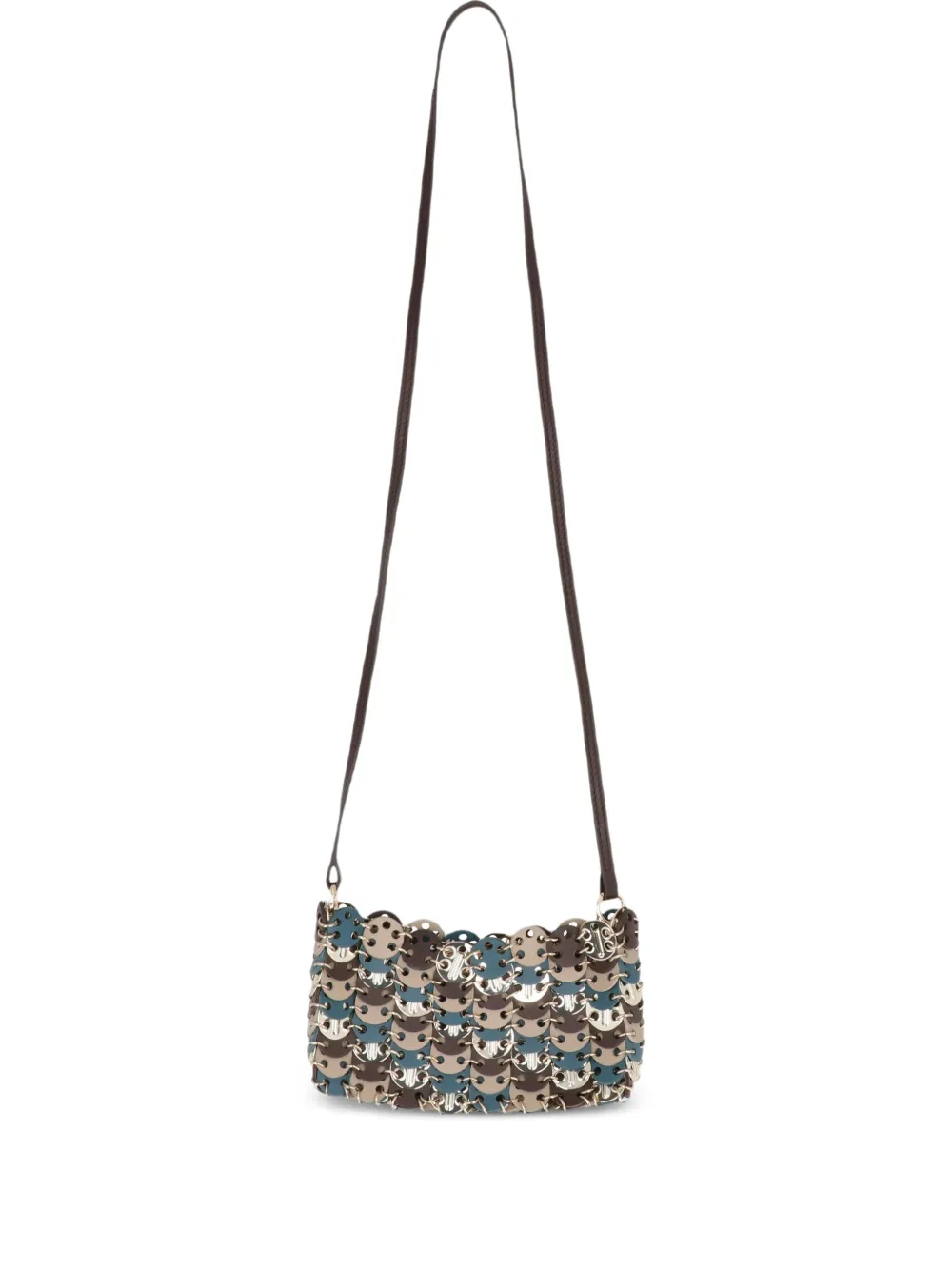 Rabanne disc-detailing cross bag | Silver | Image 1