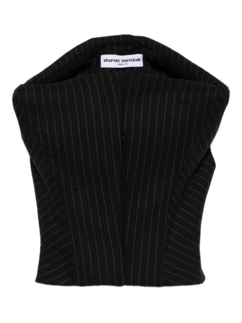 Duran Lantink pinstripe cropped top
