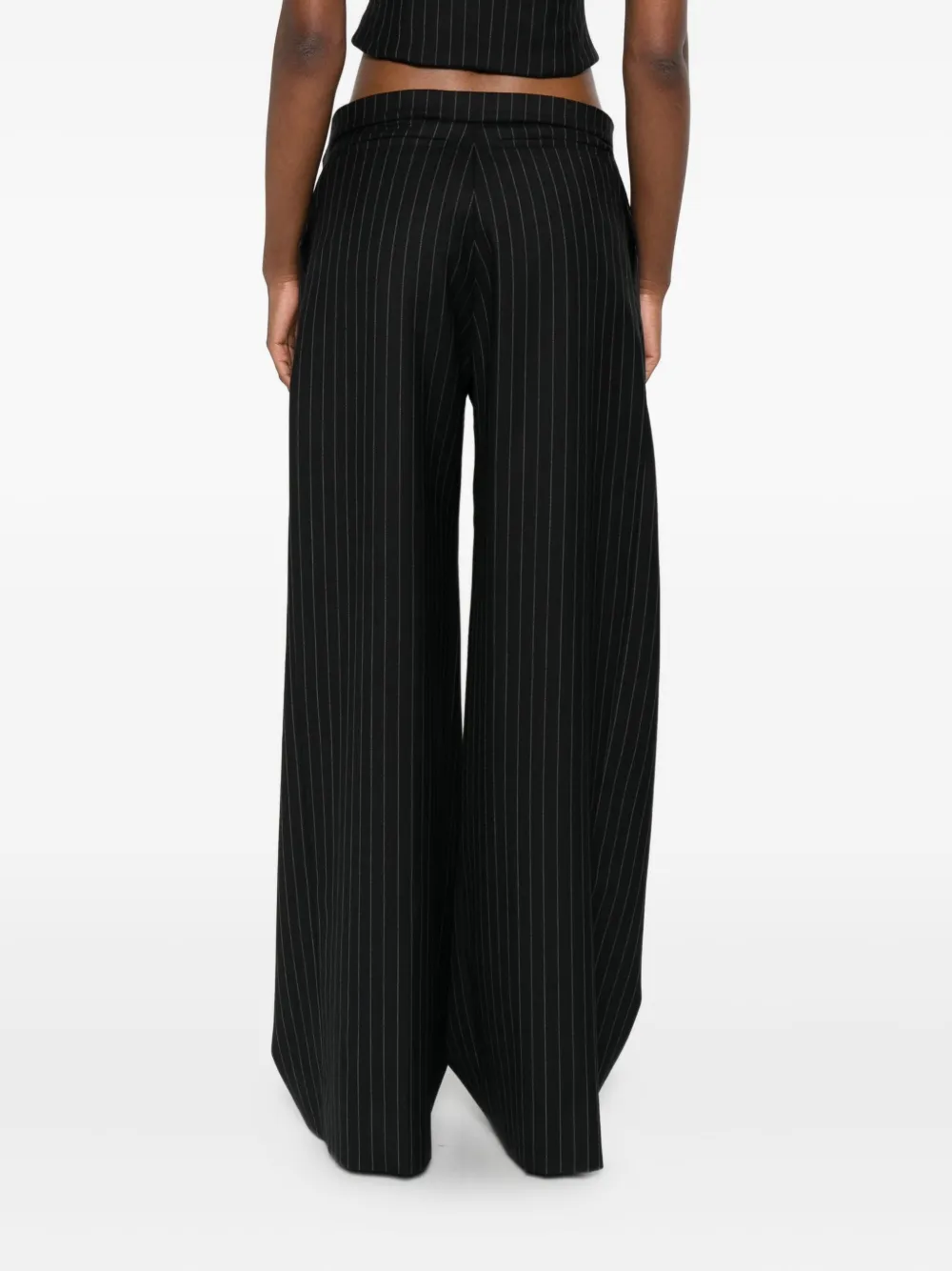 Duran Lantink Pinstripe Trousers In Black