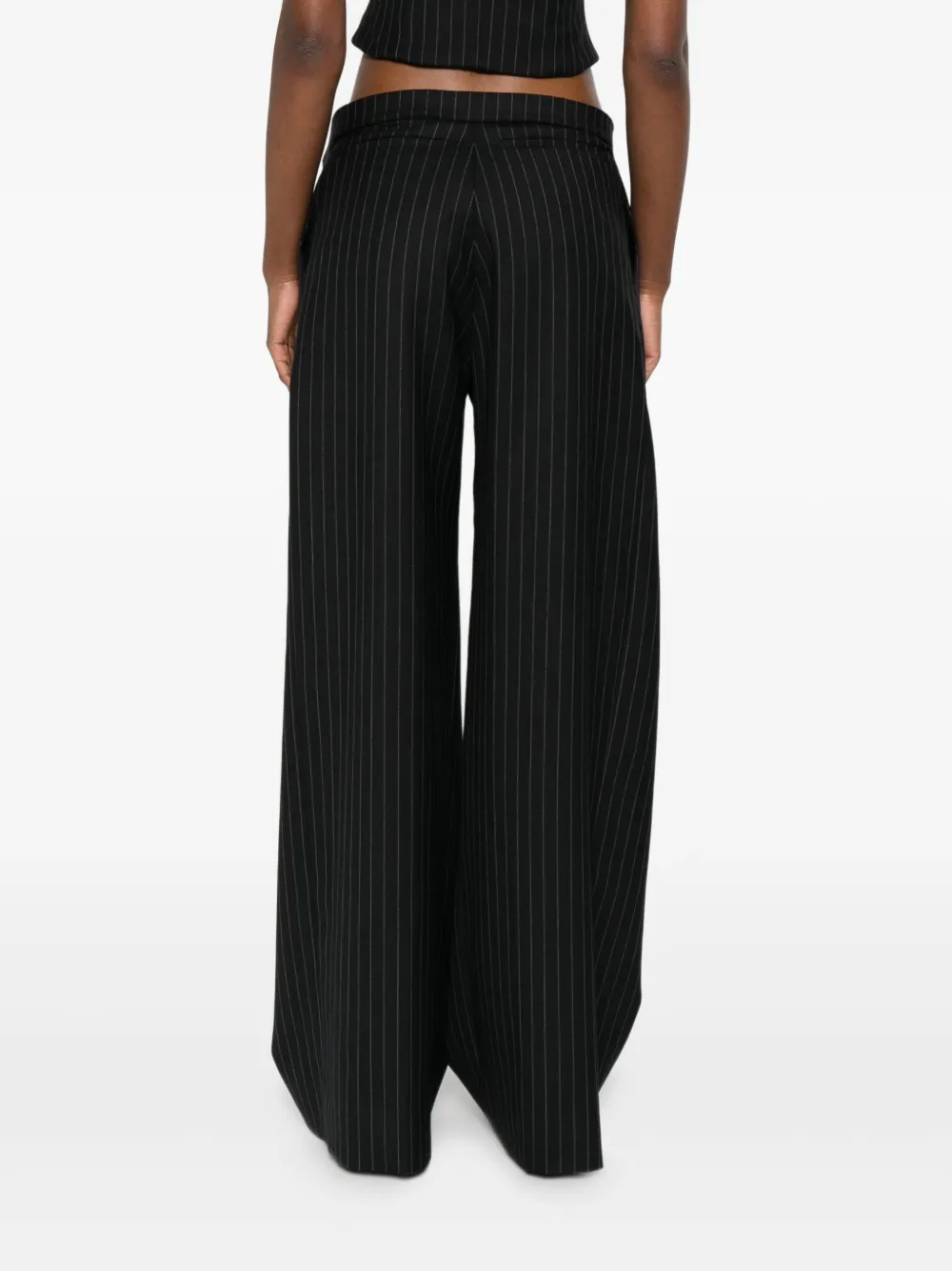 Duran Lantink Broek met krijtstreep Zwart