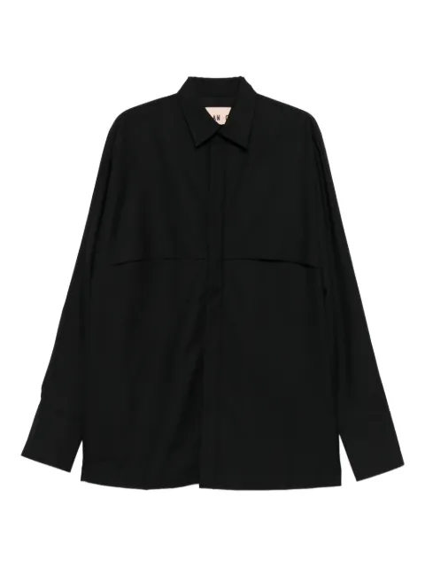 Plan C panelled long-sleeve shirt