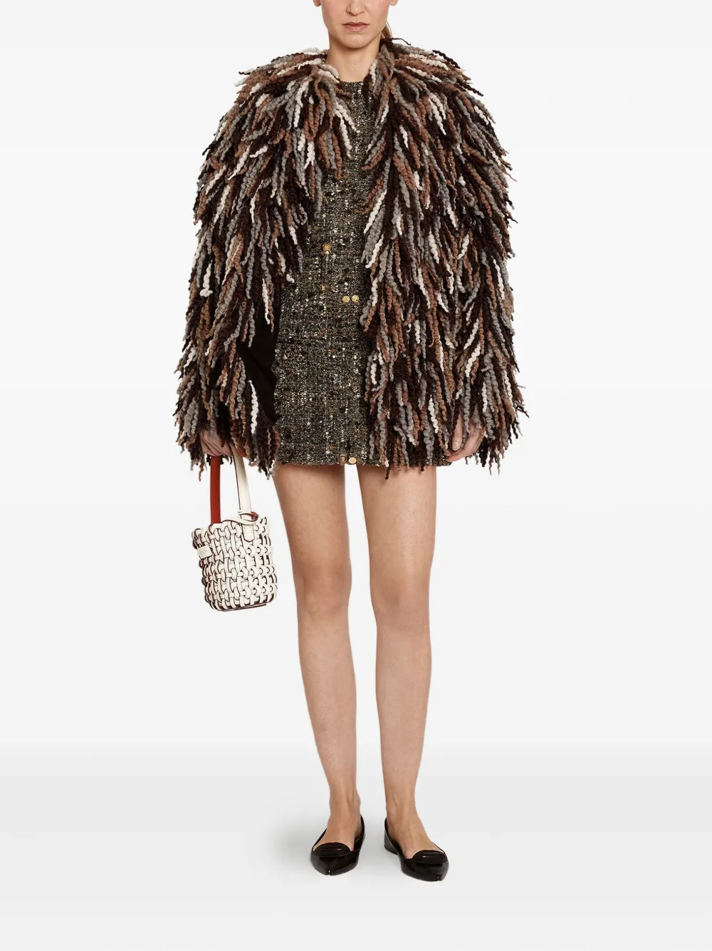 Giambattista Valli Jas met franje - Bruin