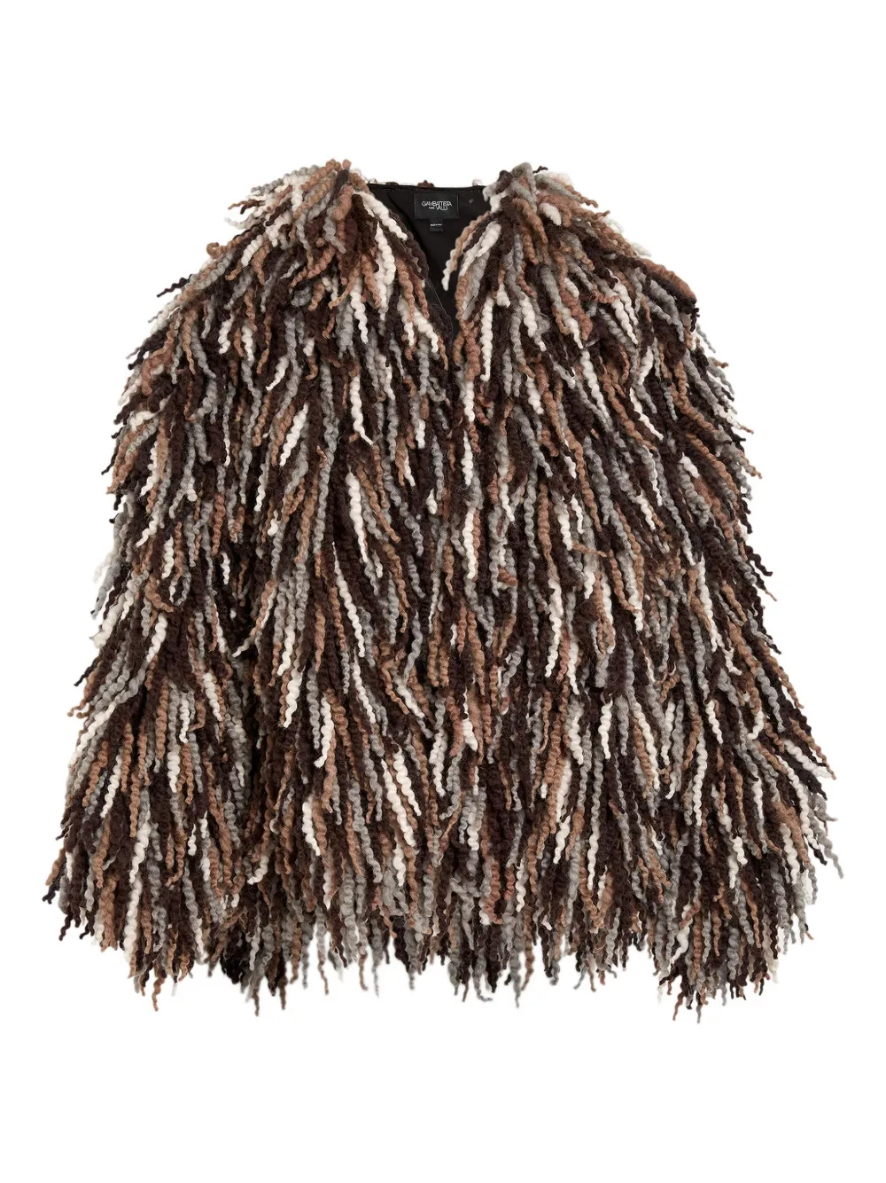 Giambattista Valli rovings-fringe coat | Brown | Image 1