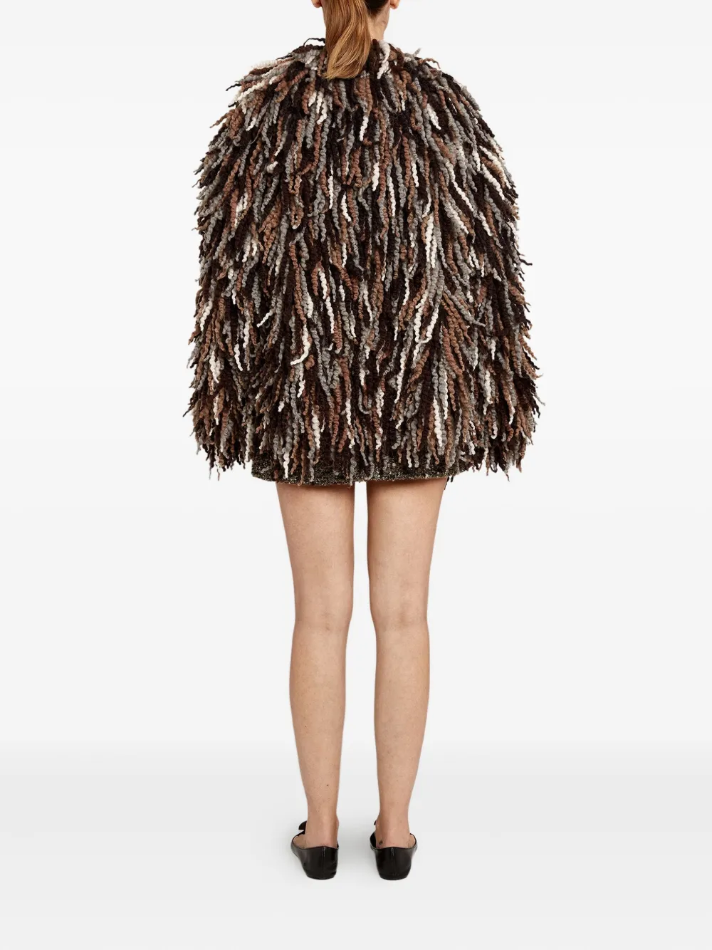 Giambattista Valli Jas met franje Bruin