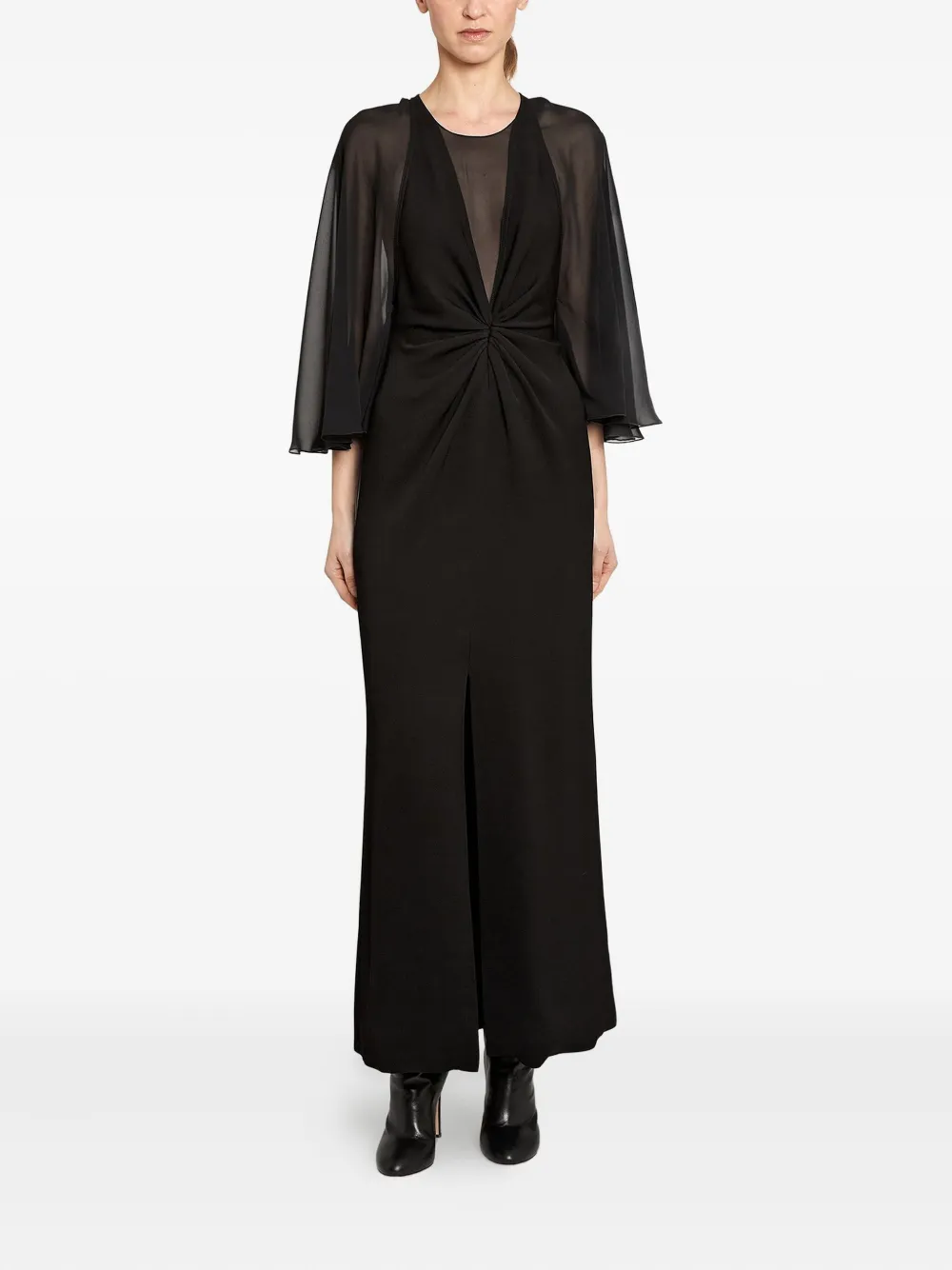 Giambattista Valli draped-sleeve midi dress | Evening Dresses | Image 2