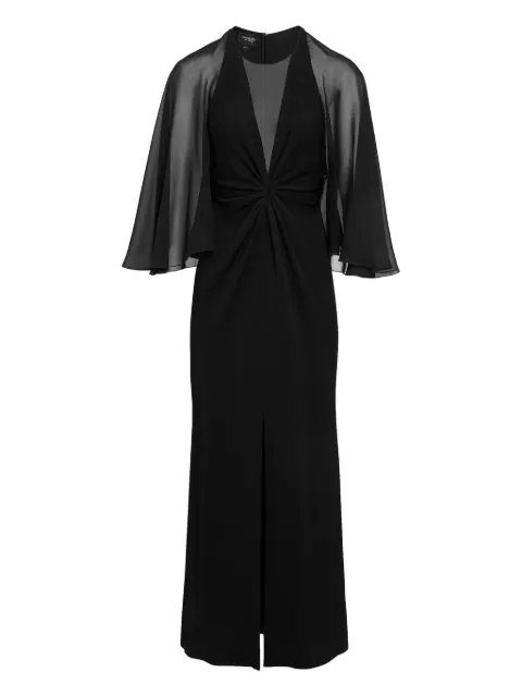 Giambattista Valli draped-sleeve midi dress