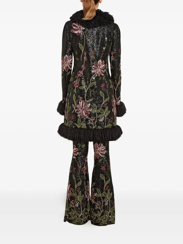 Giambattista Valli sequin-embellished floral-embroidered