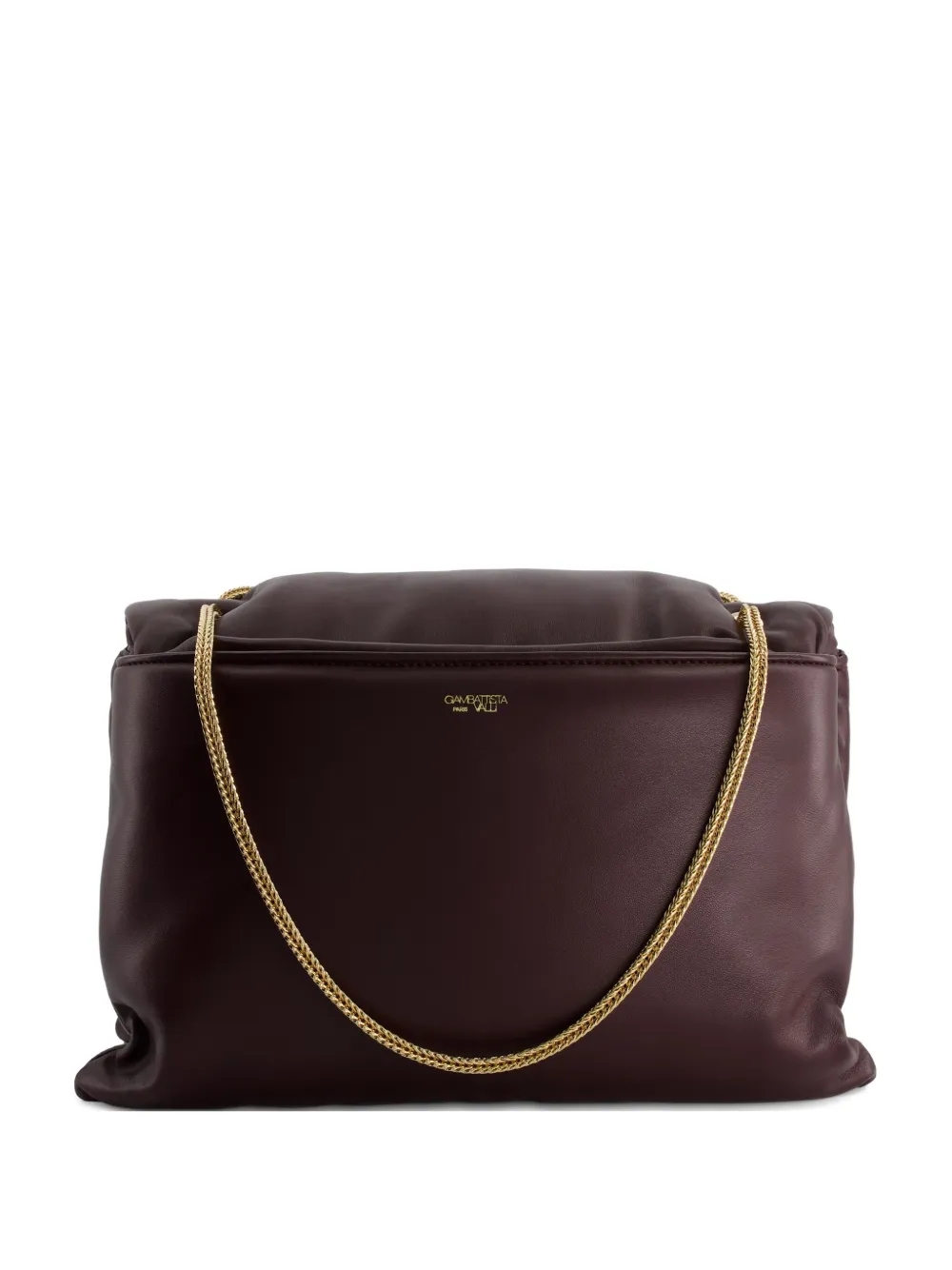 Giambattista Valli Maxi Airbag Chain Shoulder Bag In Brown