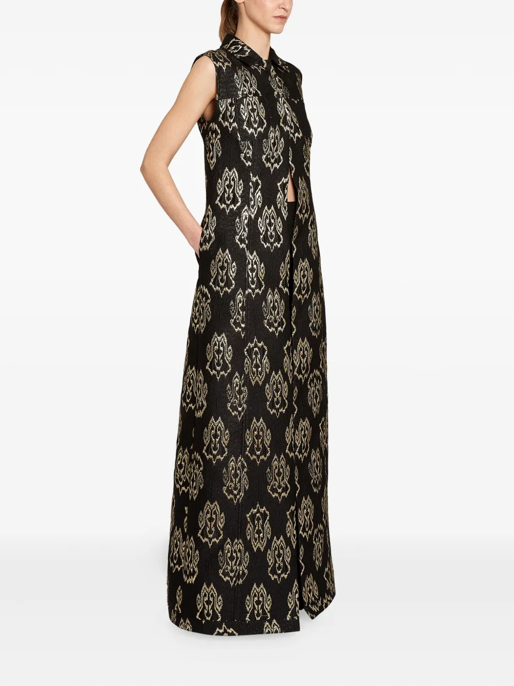 Giambattista Valli Weste Aus Ikat-jacquard In Black