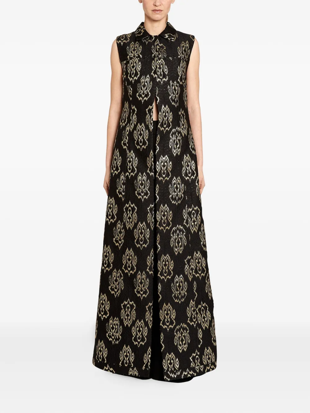 Giambattista Valli Weste Aus Ikat-jacquard In Black