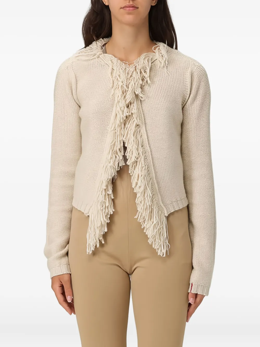 Liviana Conti Aiden Fringed Cardigan In Multi