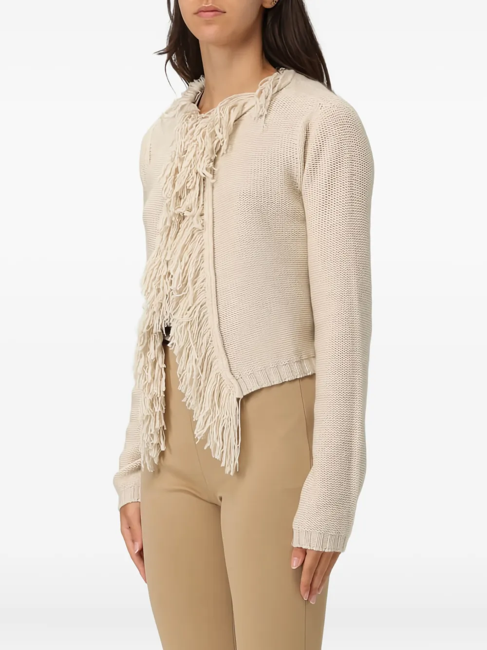 Liviana Conti Aiden Fringed Cardigan In Multi