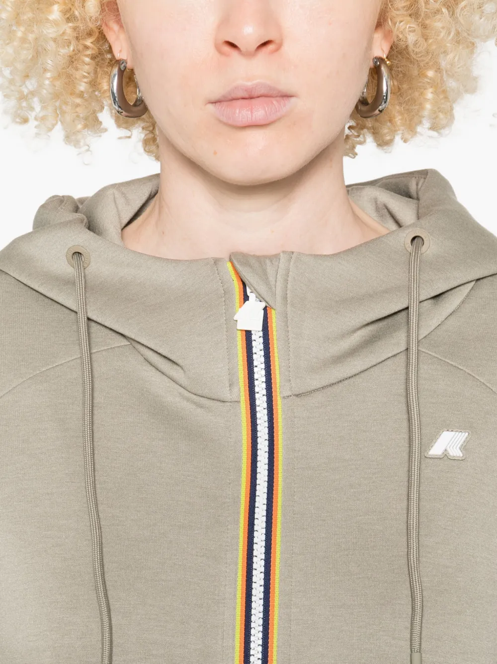 K-way Deline Zip-up Hoodie In Neutral