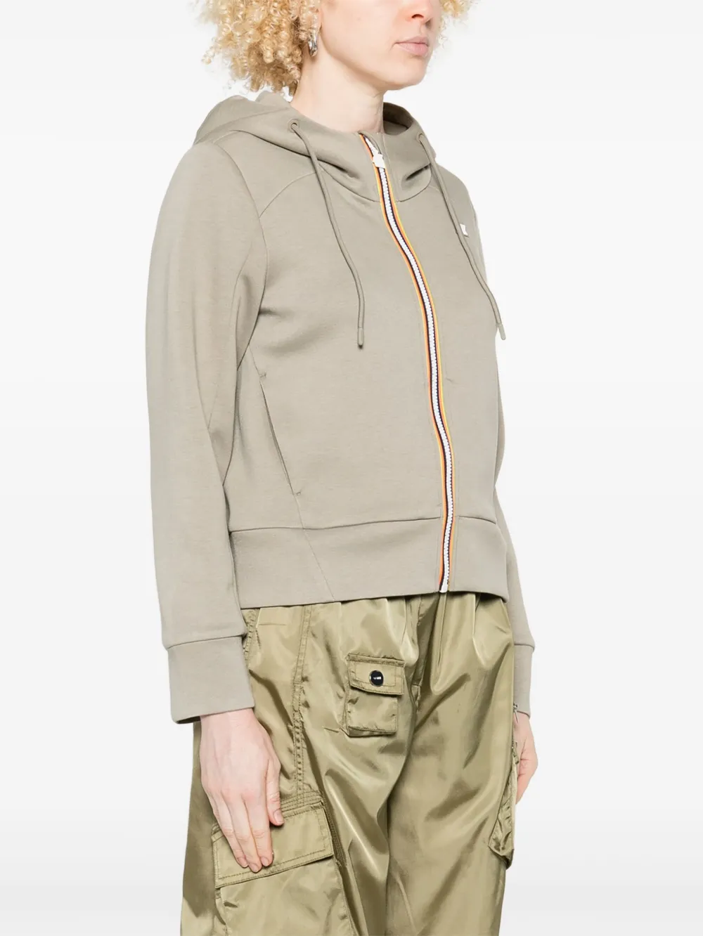 K-way Deline Zip-up Hoodie In Neutral