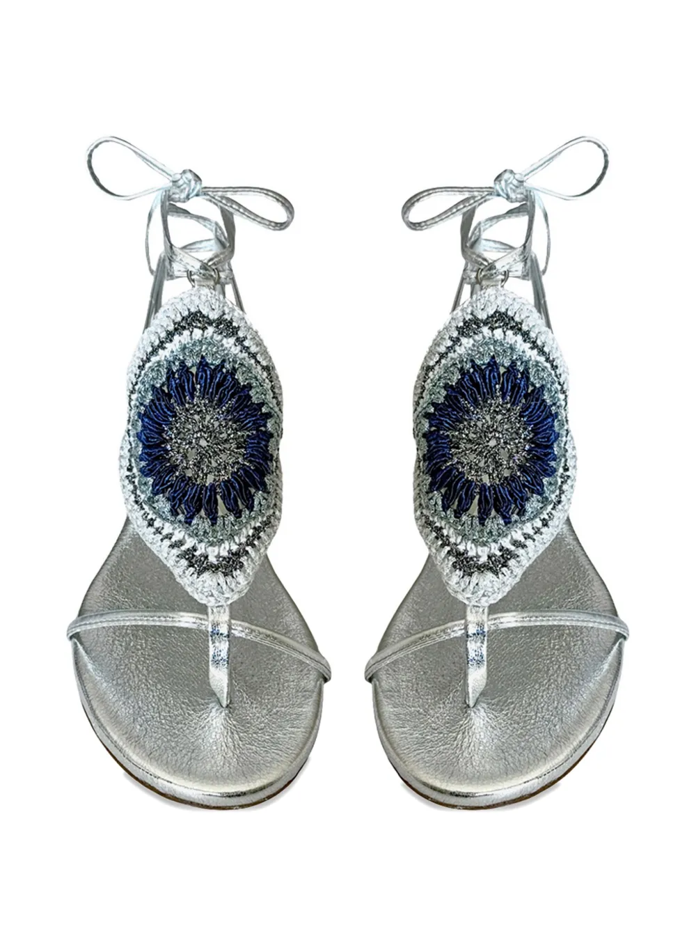 D'akire Sandals The Mono Bleu Marine In Gray