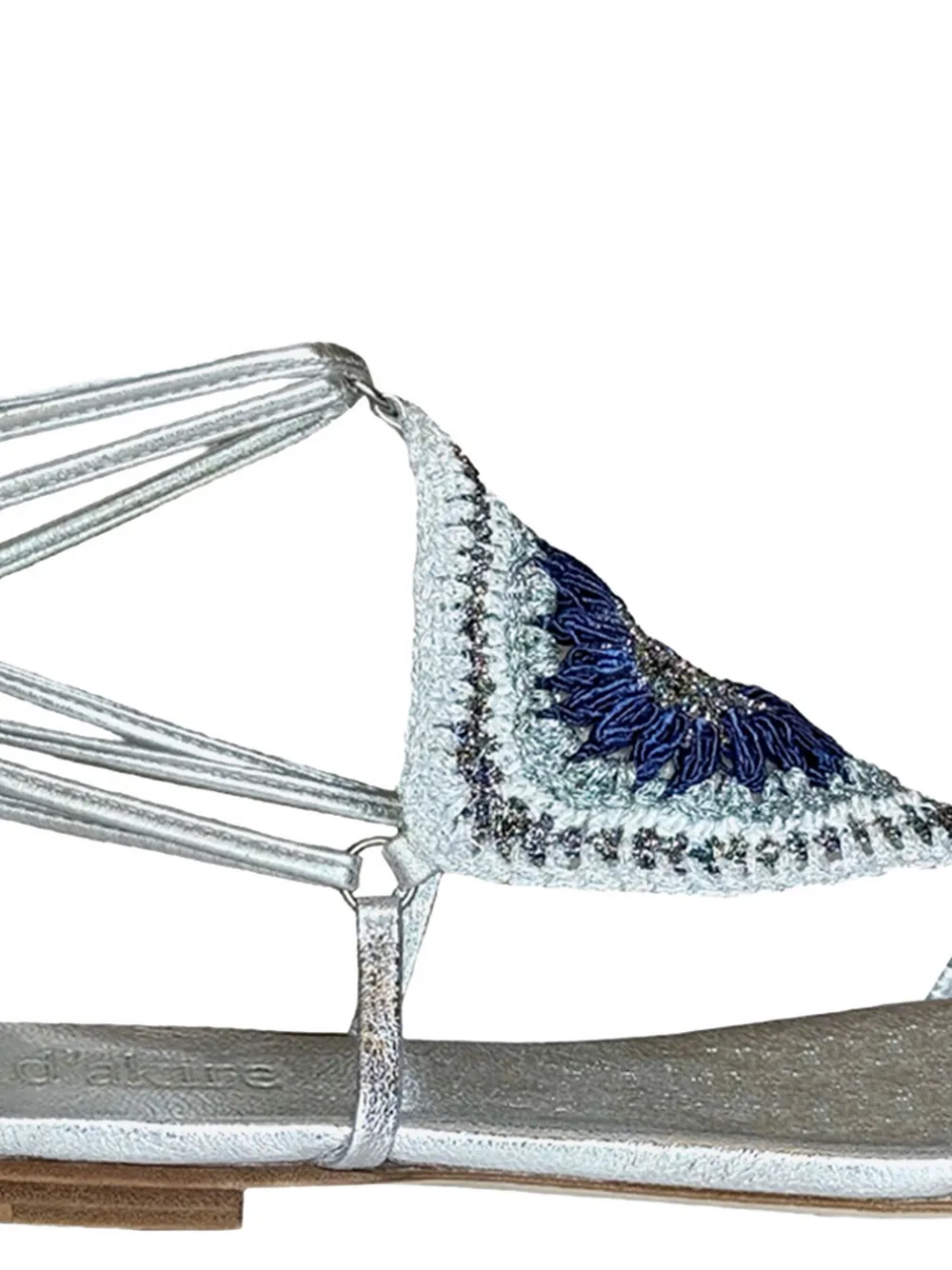 D'akire Sandals The Mono Bleu Marine In Gray