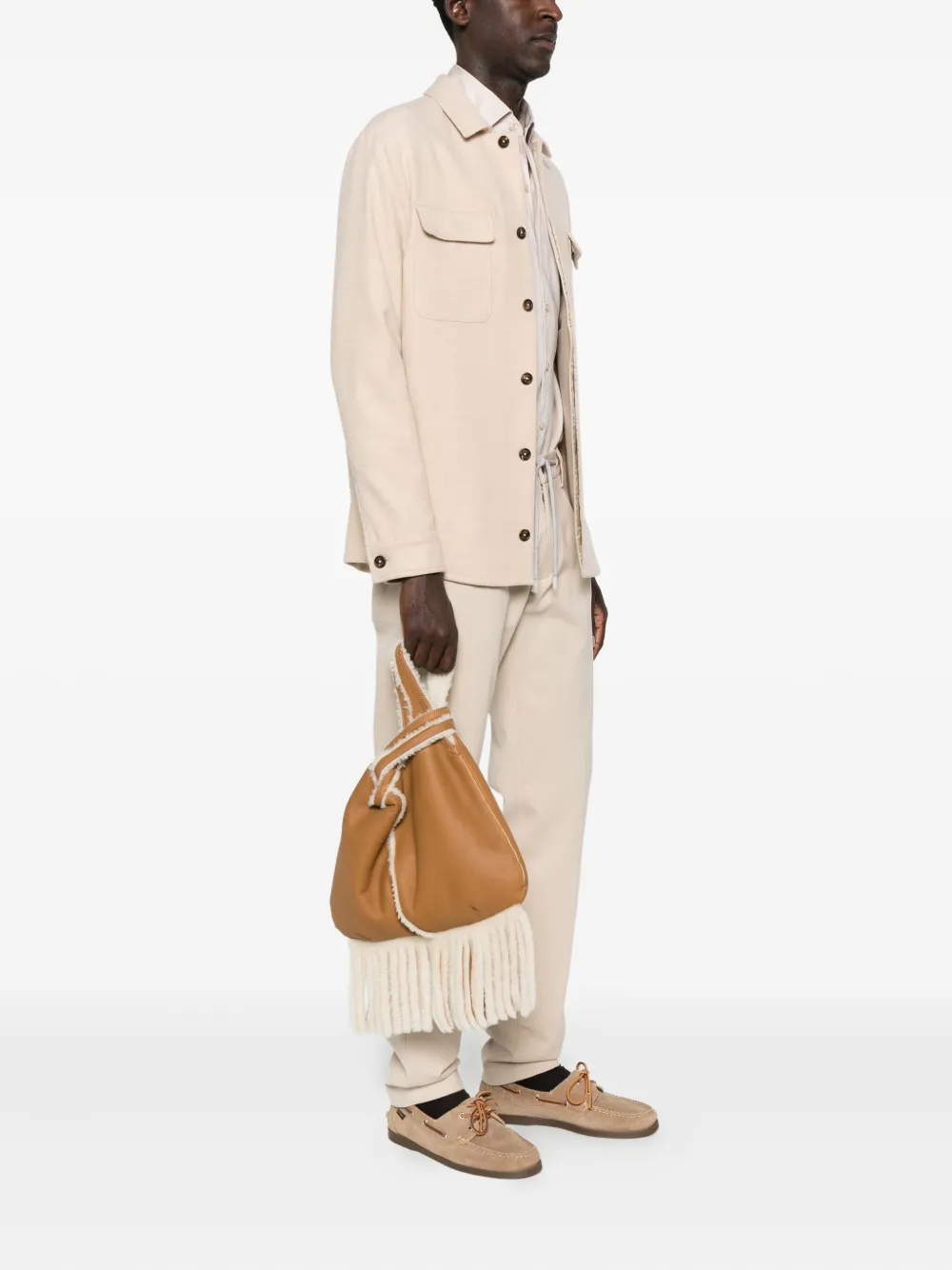 Liska Bolsa Tasche de couro com franjas | Homem | Image 2