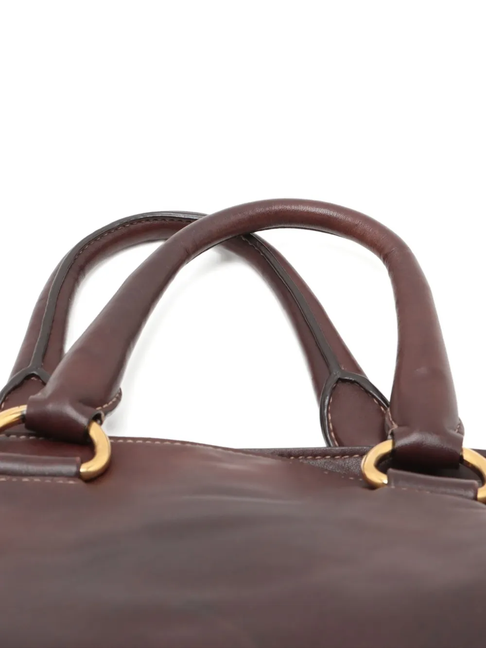 Pre-owned Prada 2way Leather Tote Bag In Brown