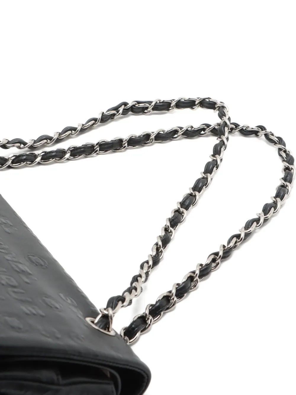 Pre-owned Chanel Reissue Maxi Double Flap Shoulder Bag In Black