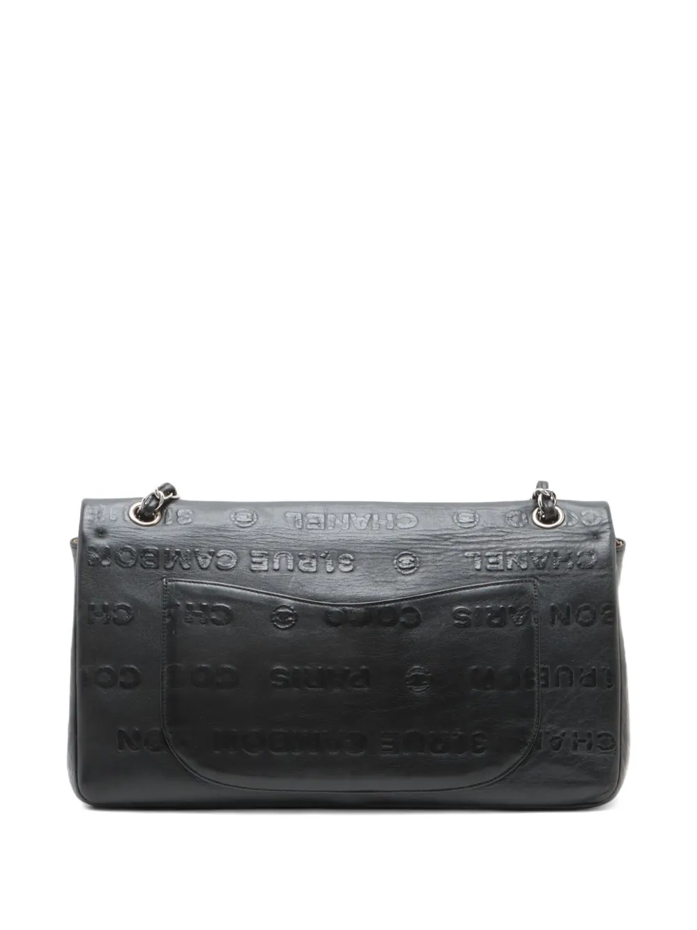 Pre-owned Chanel Reissue Maxi Double Flap Shoulder Bag In Black