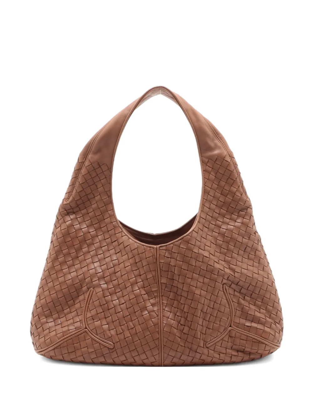 Bottega Veneta Pre-Owned Intrecciato leather shoulder bag - ブラウン Bottega Veneta Pre-Owned Intrecciato leather shoulder bag - ブラウン