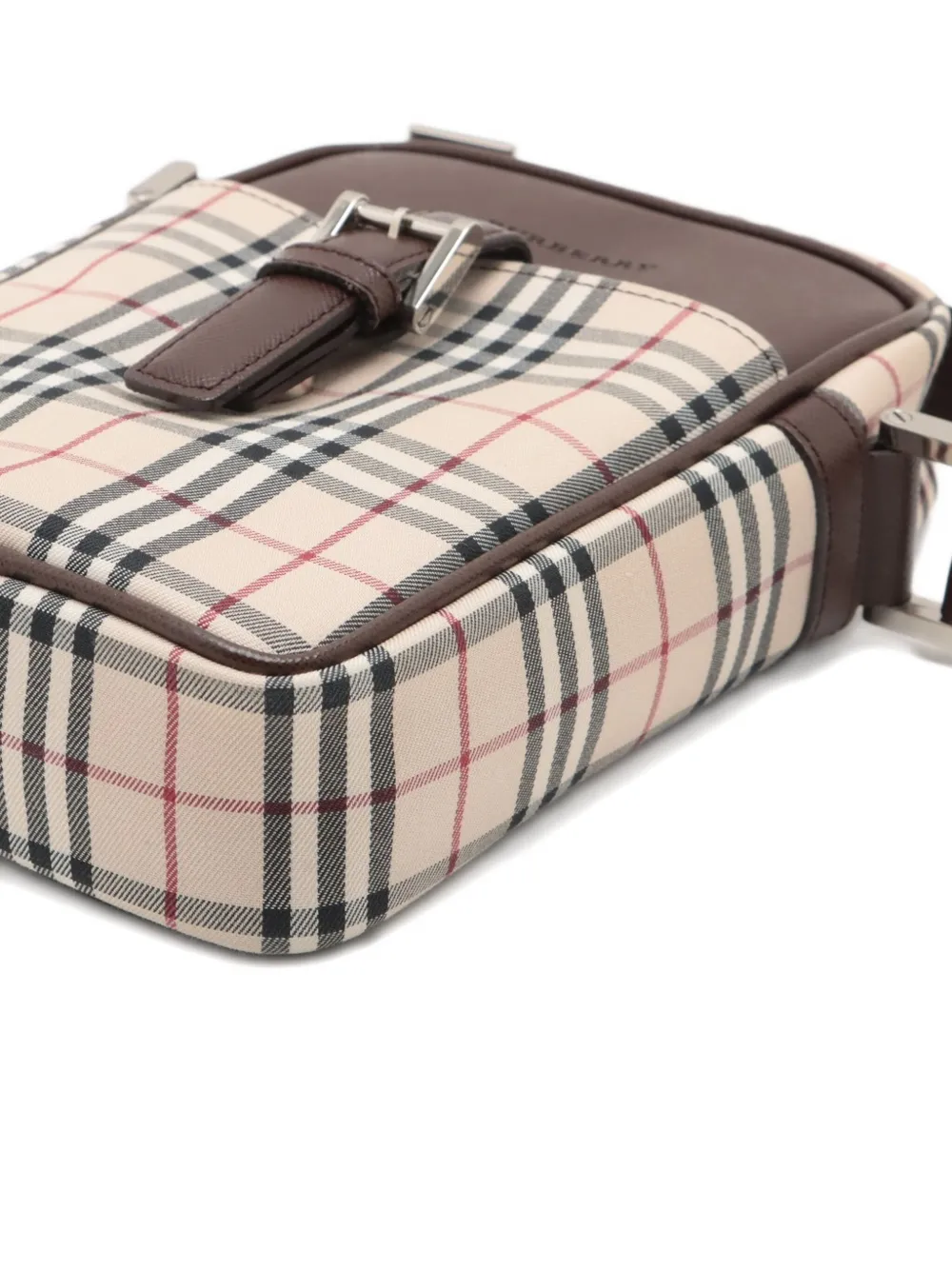 Pre-owned Burberry Nova Check Shoulder Bag In Neutral
