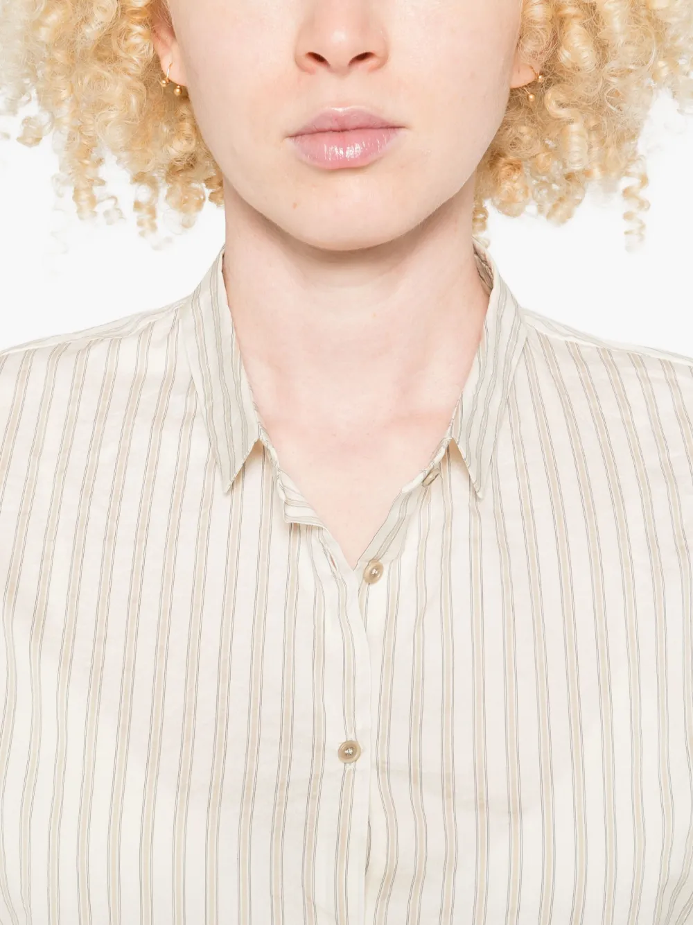 Apuntob Stripe-pattern Shirt In Neutral