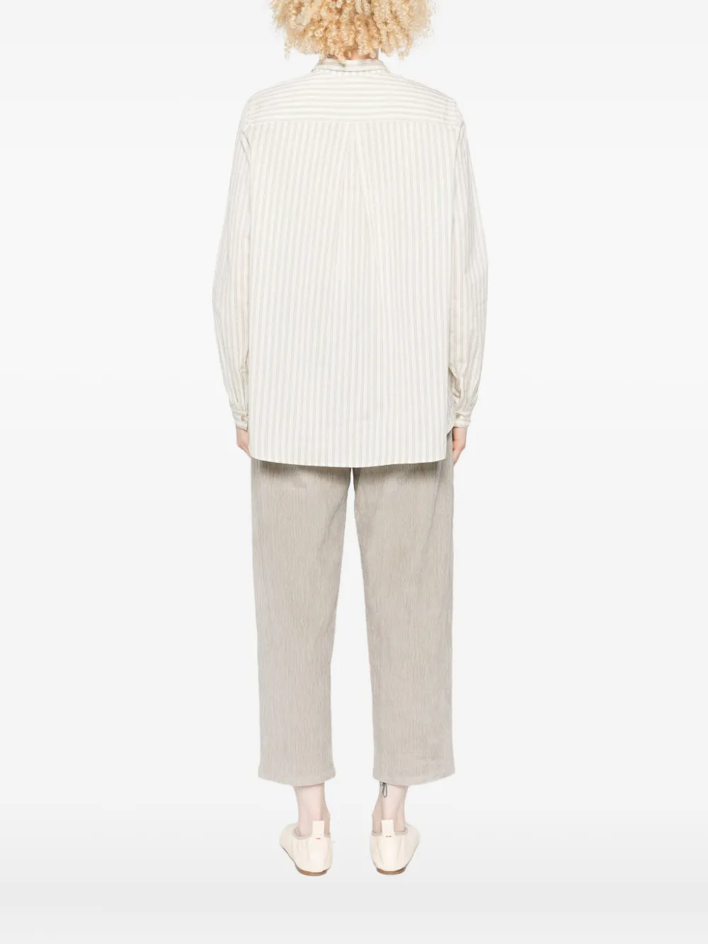 Apuntob Stripe-pattern Shirt In Neutral