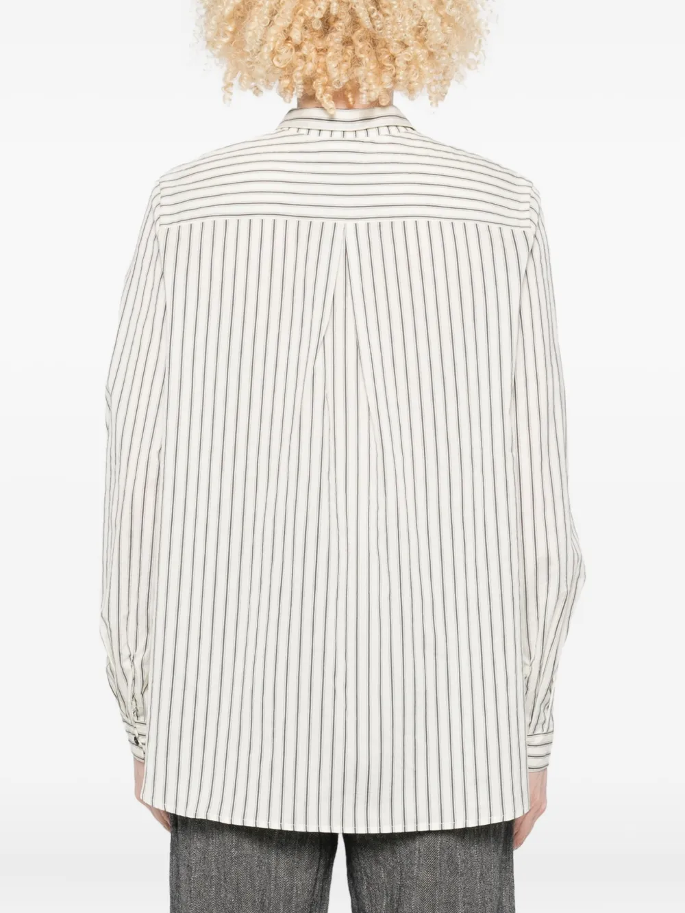 Apuntob Natural Striped Shirt In Neutral