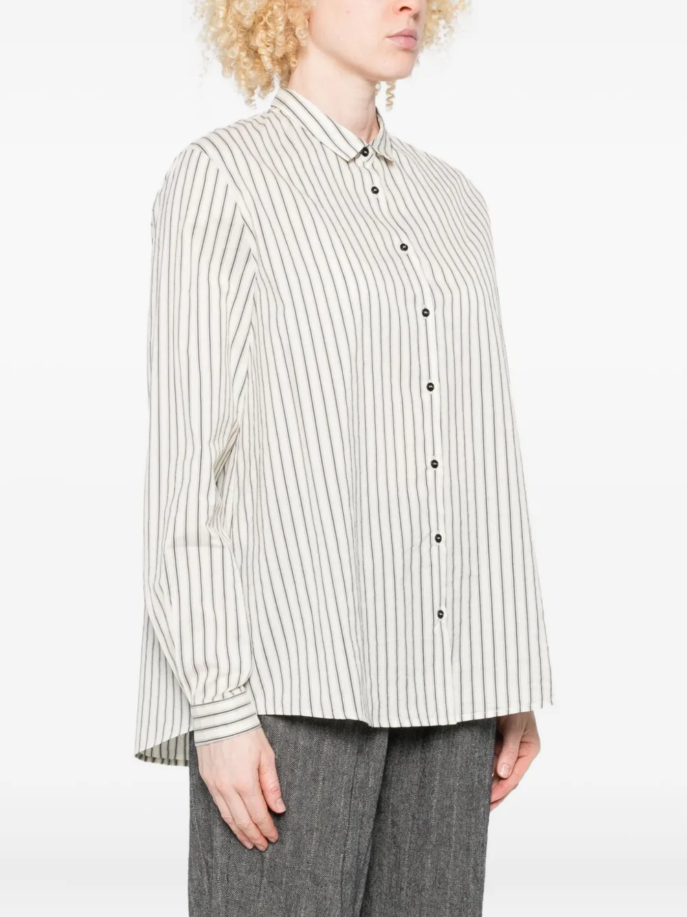 Apuntob Natural Striped Shirt In Neutral