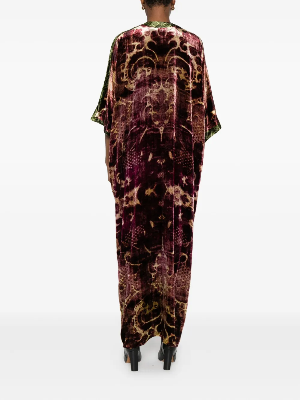 Pierre-louis Mascia Pierre Louis Mascia Printed Long Dress In Brown