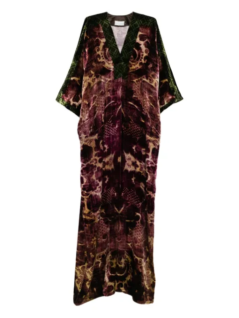 Pierre-Louis Mascia V-neck velvet maxi dress