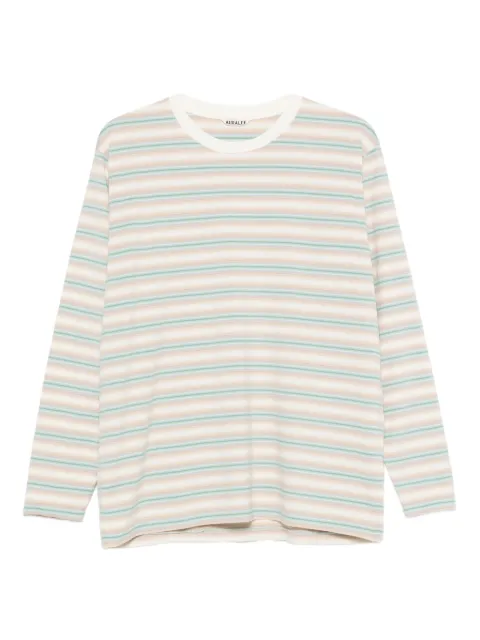 Auralee striped long-sleeve T-shirt