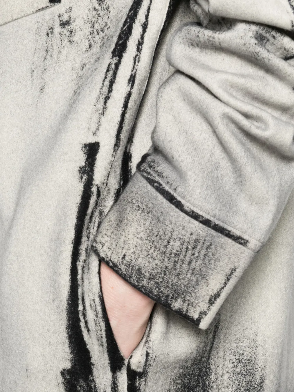 Avant Toi Blouse met abstracte print Grijs