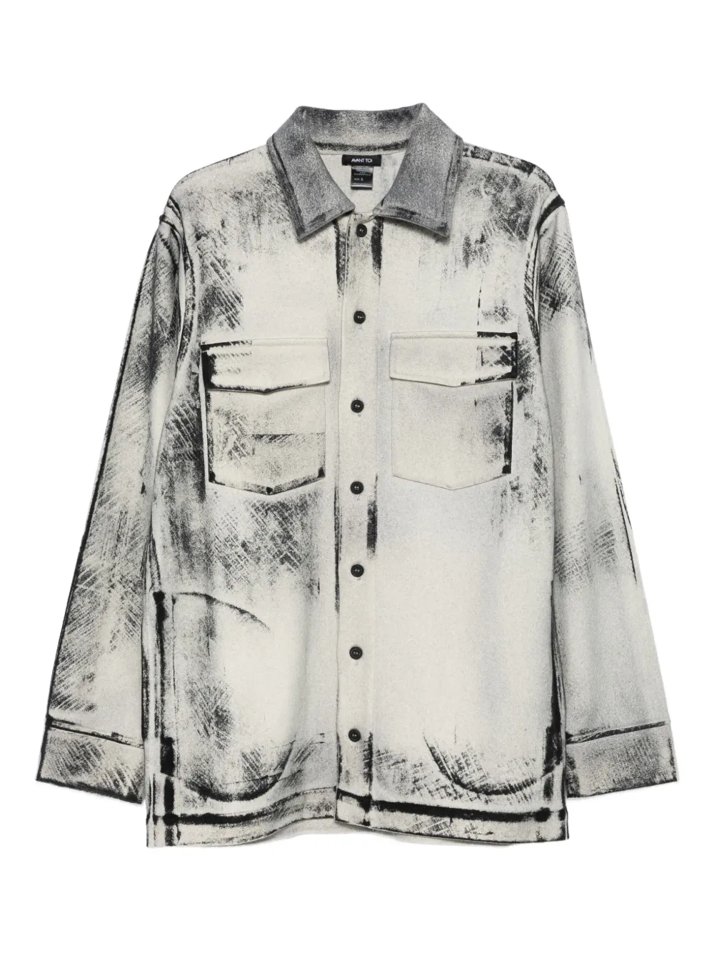 Avant Toi abstract-print shirt | Grey | Image 1
