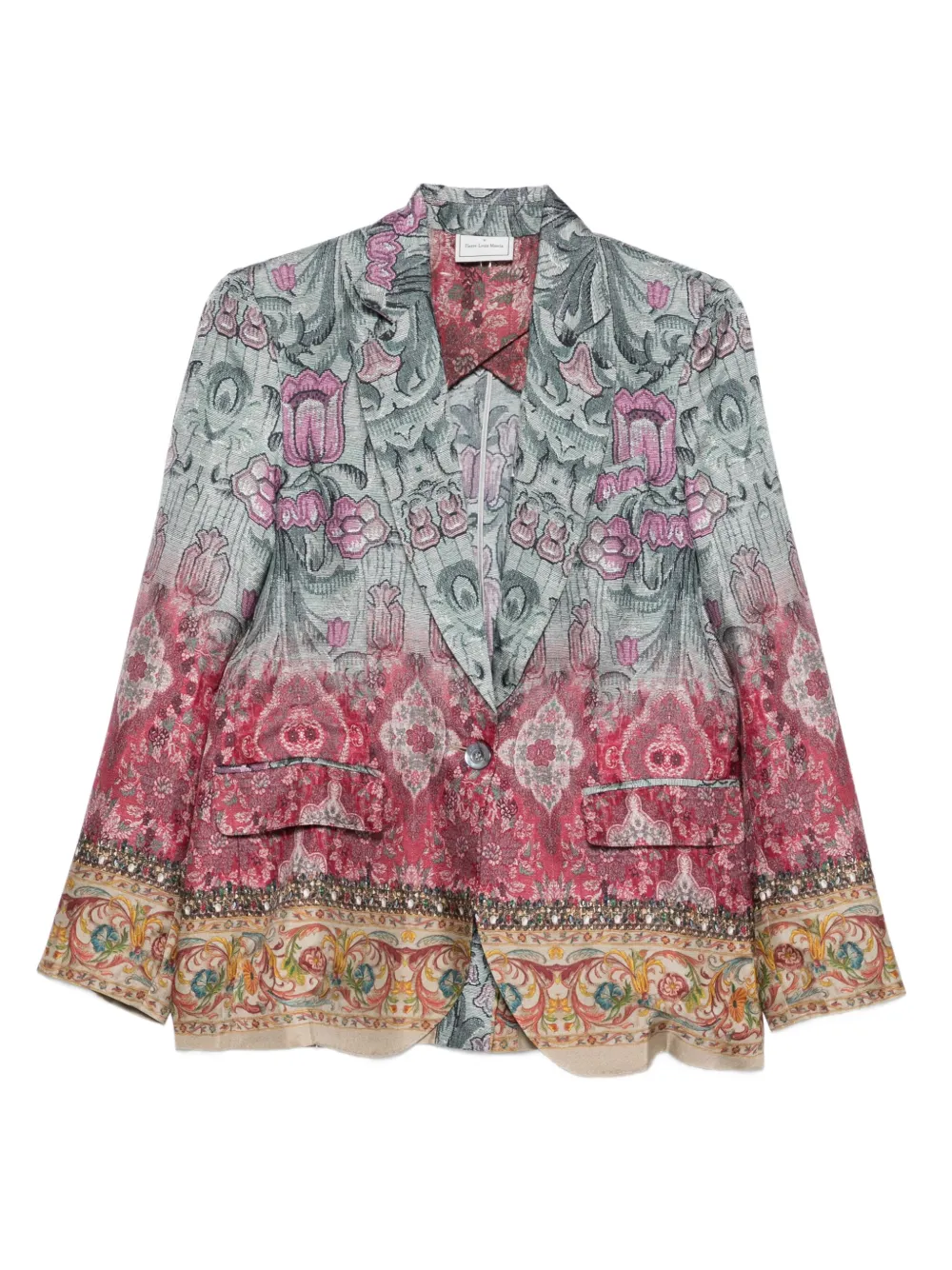 Pierre-Louis Mascia floral-print silk jacket | Blue | Image 1