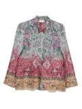 Pierre-Louis Mascia floral-print silk jacket - Blue