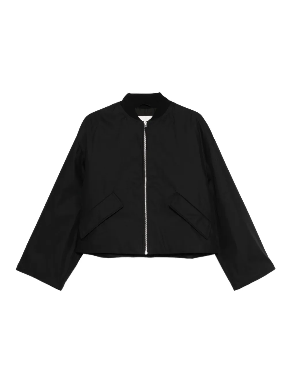 Closed zip-front flap-pocket jacket | Black | Image 1