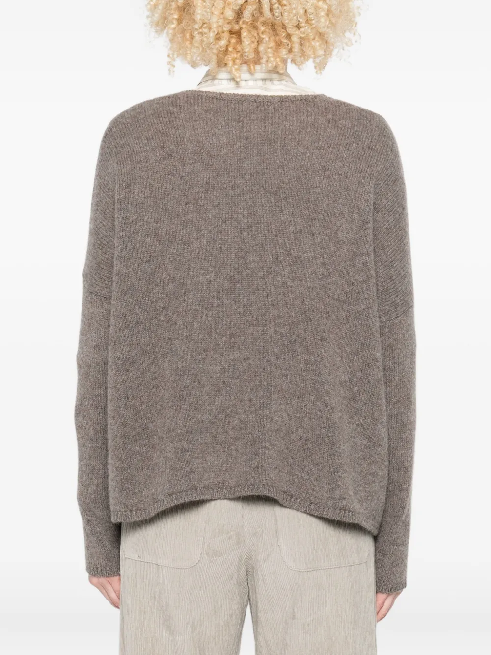 Apuntob Cashmere Crewneck Sweater In Brown