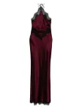 Retrofete Everly lace-trimmed satin dress - Red