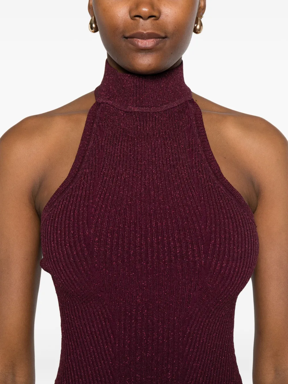 Retroféte Quinn Halterneck Flared Mini Dress In Red