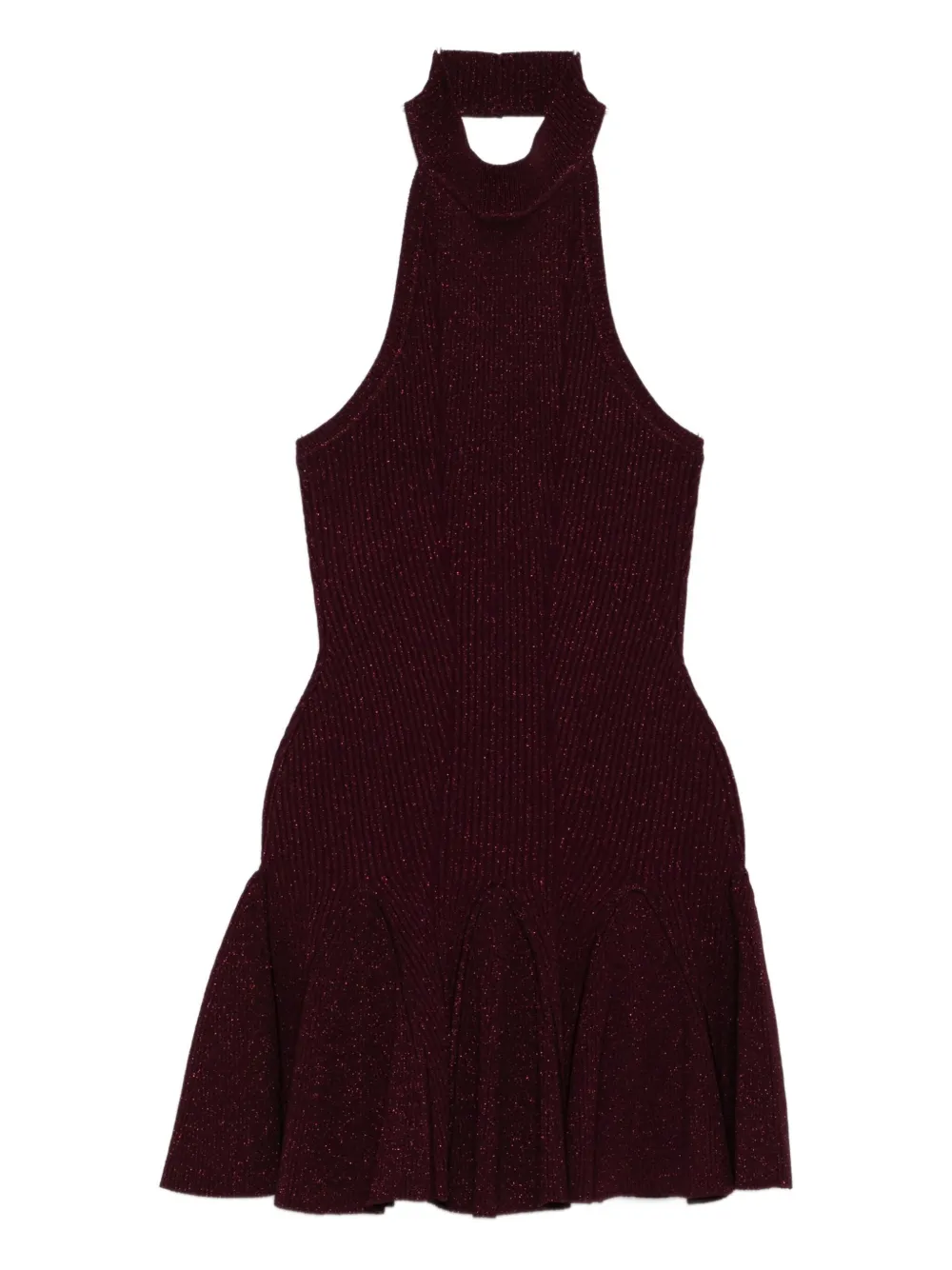 Retroféte Quinn Halterneck Flared Mini Dress In Red