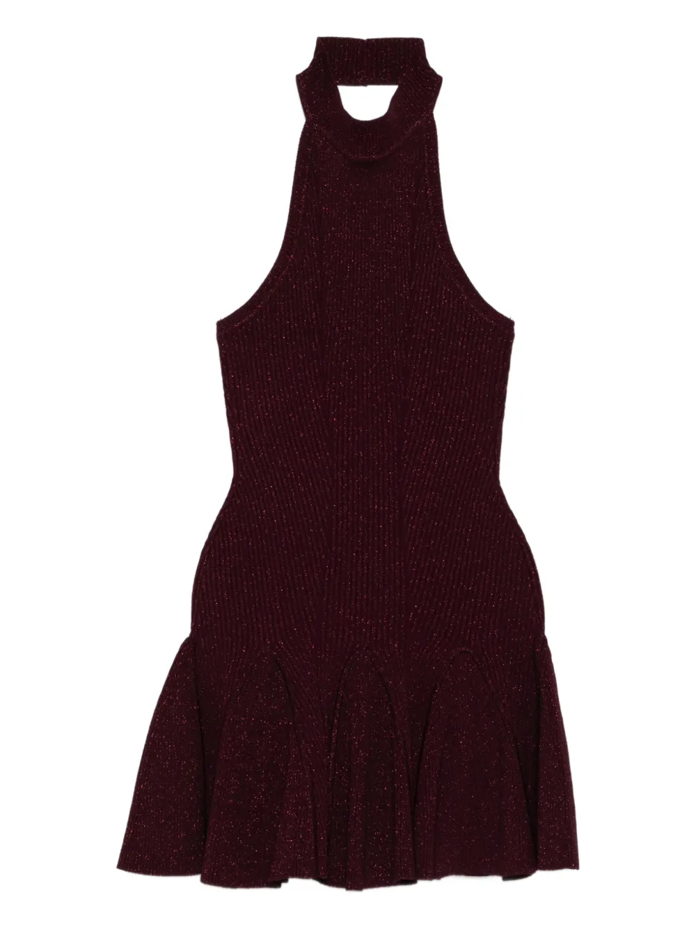 Retrofete Quinn halterneck flared mini dress | Red | Image 1