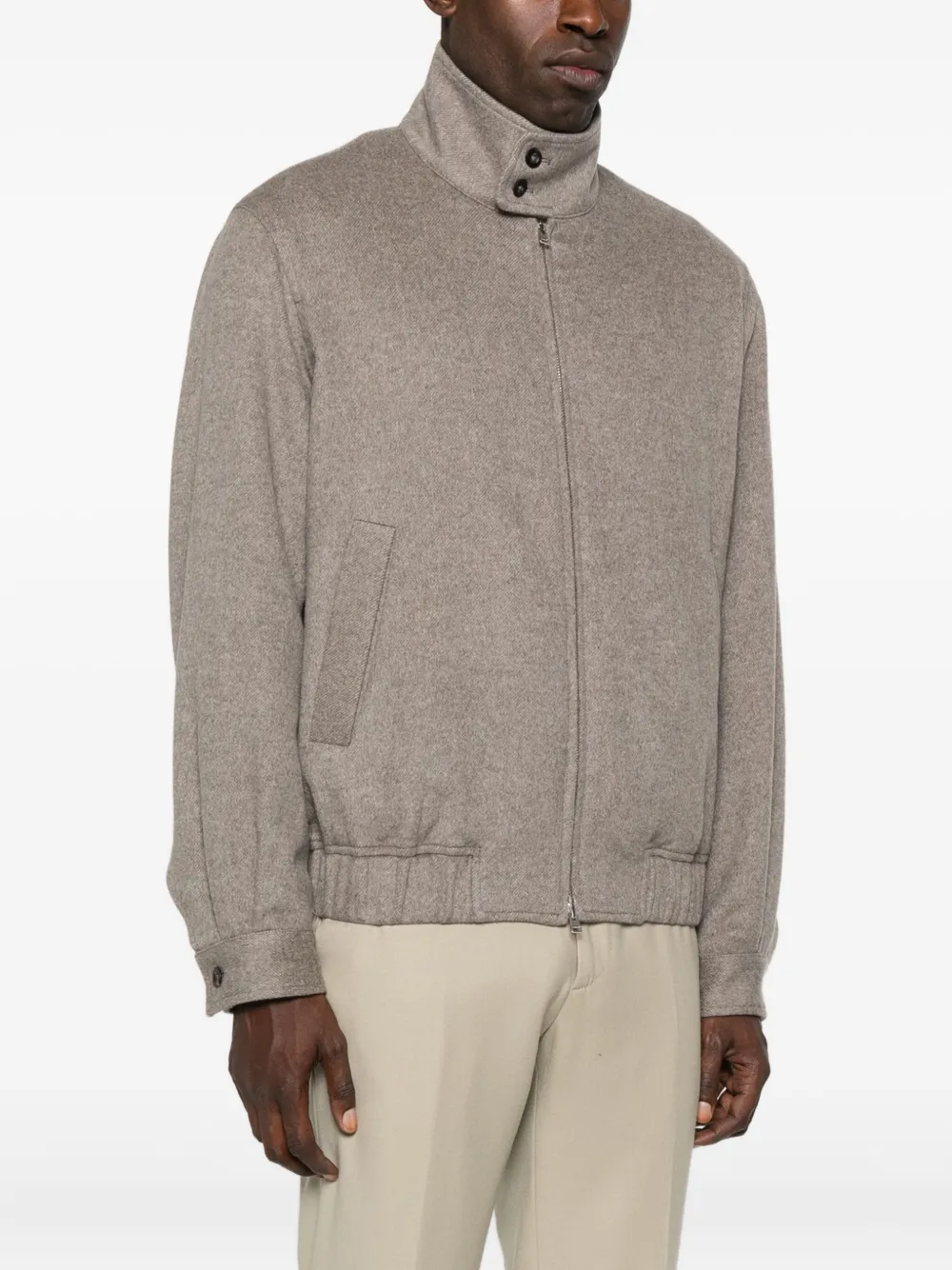 Cellar Door Zip-front Welt-pocket Jacket In Multi
