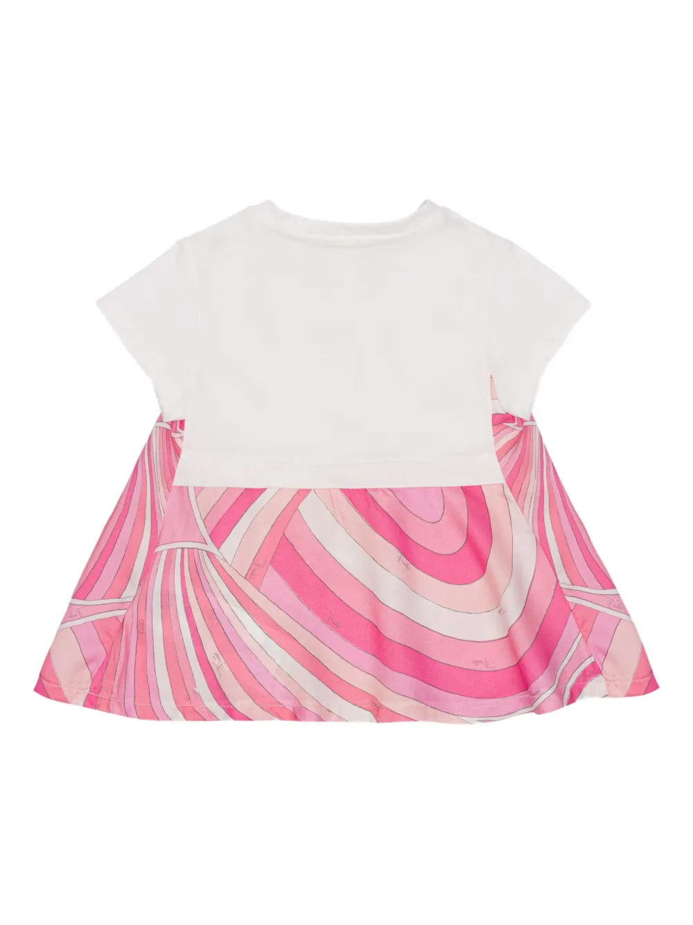 PUCCI Junior printed short-sleeves dress - Wit
