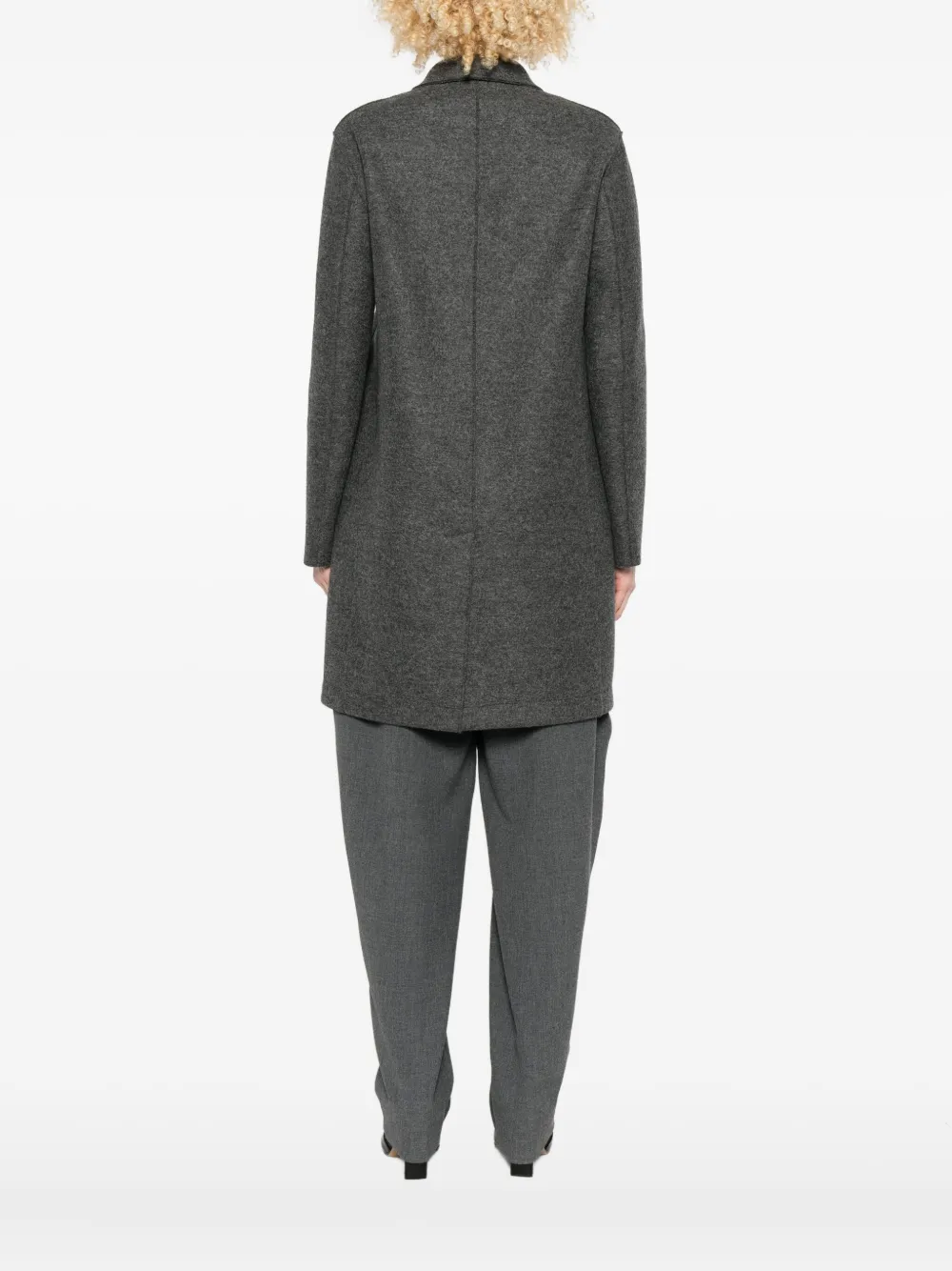 Harris Wharf London Button-front Pocket Coat In Gray