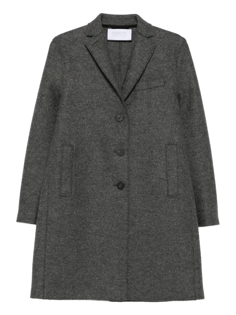 Harris Wharf London button-front pocket coat - Grigio