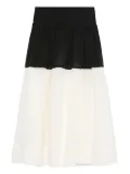 Sea two-tone midi skirt - Black