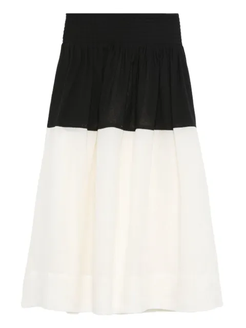 Sea two-tone midi skirt